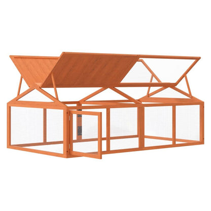 Vidaxl Corral De Madera Maciza Pino Marrón 200x112,5x74 Cm_3