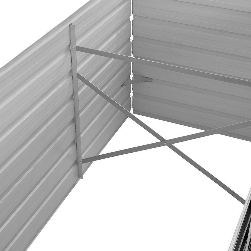 Arriate De Acero Galvanizado Gris Antracita 320x80x77 Cm_5