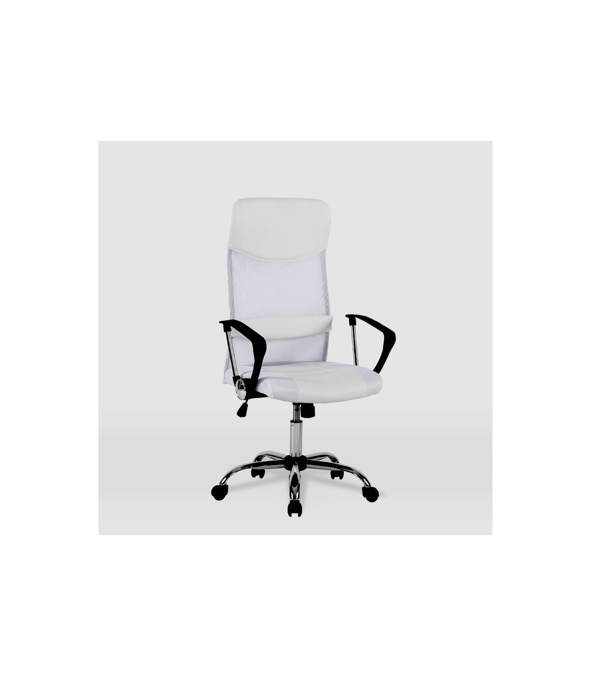 Silla De Oficina Dafne Acabado Blanco. Alto: 112.5-122cm Ancho: 60cm Fondo: 49.5cm._5