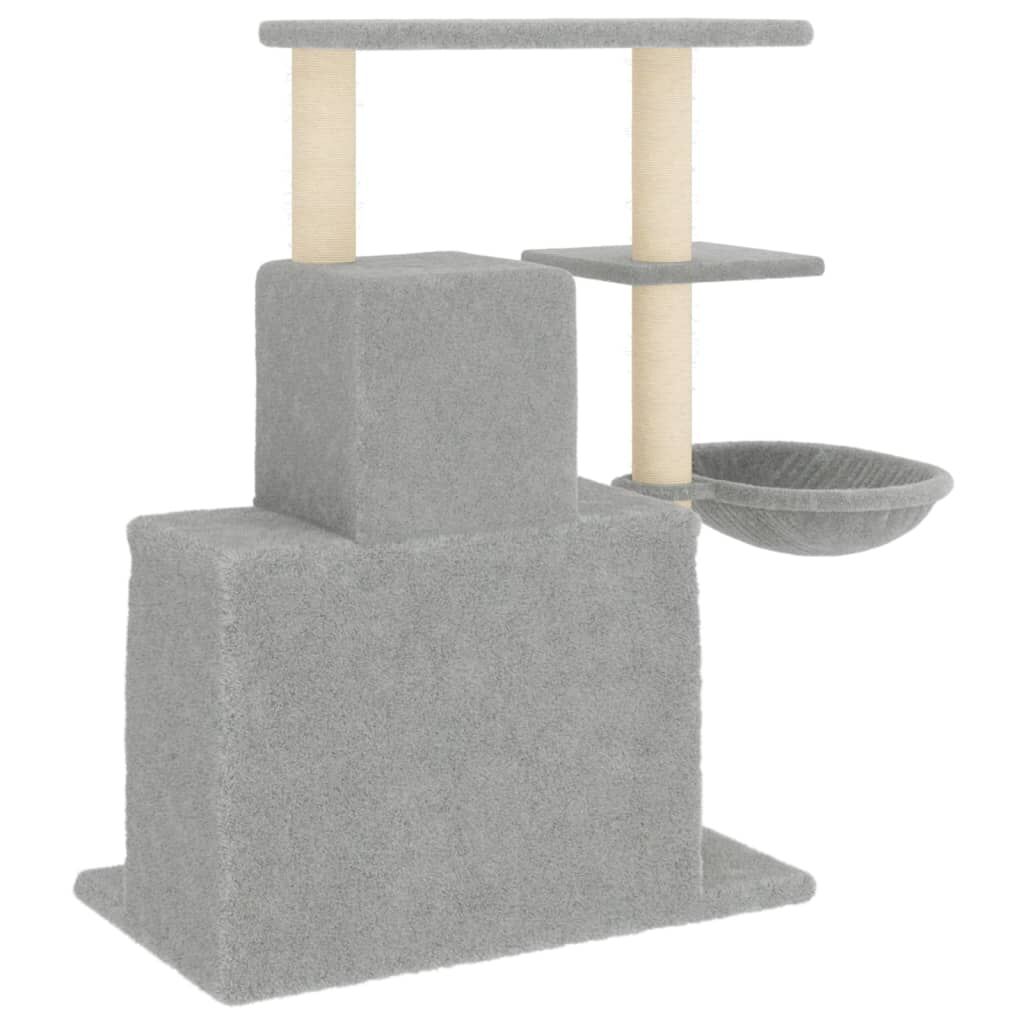 Vidaxl Rascador Para Gatos Con Postes De Sisal Gris Claro 83 Cm_4
