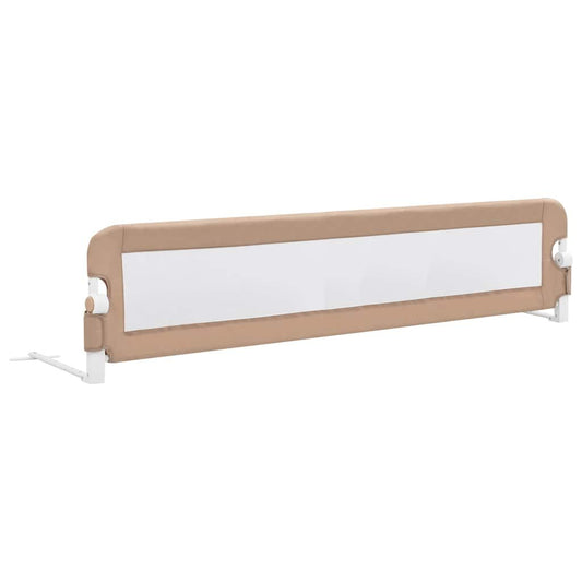 Vidaxl Barandilla De Seguridad Cama De Niño Poliéster Taupe 180x42 Cm_0