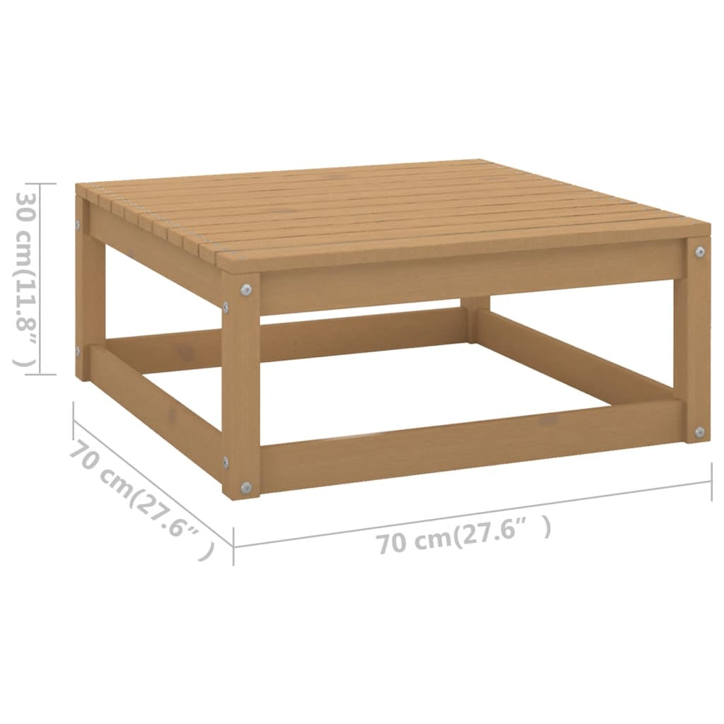 Vidaxl Taburetes De Jardín Con Cojines 2 Uds Madera Pino Marrón Miel_2