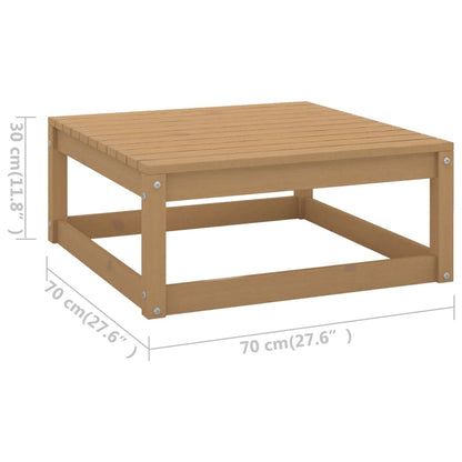 Vidaxl Taburetes De Jardín Con Cojines 2 Uds Madera Pino Marrón Miel_2
