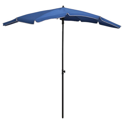 Vidaxl Sombrilla De Jardín Con Palo Azul Celeste 200x130 Cm_0