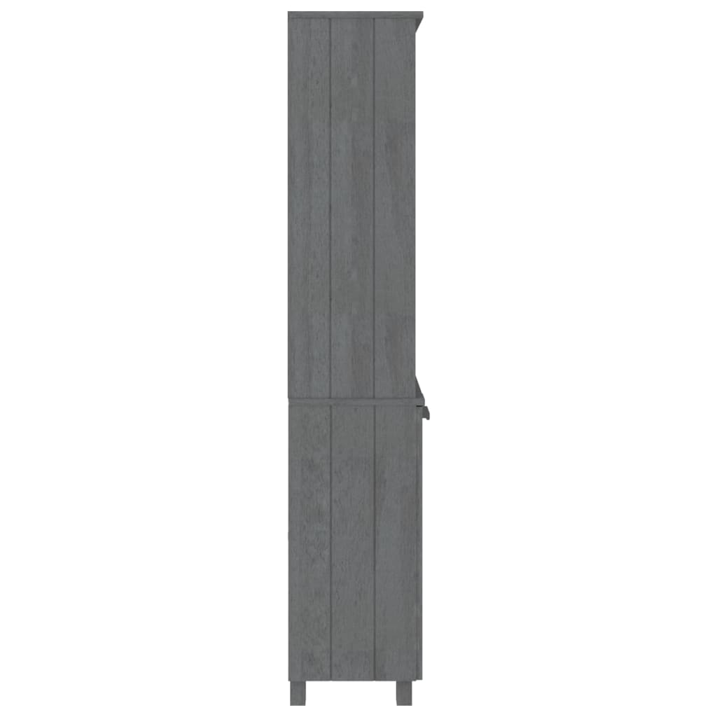 Aparador Hamar Madera De Pino Maciza Gris Oscuro_3