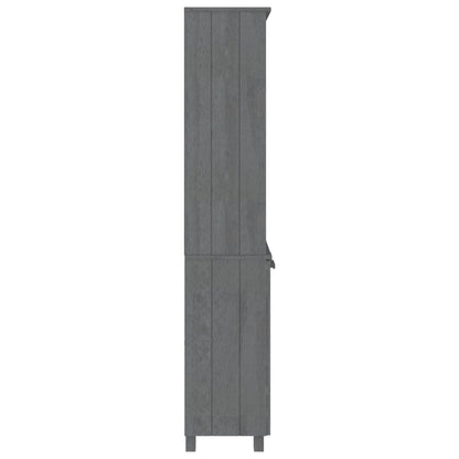Aparador Hamar Madera De Pino Maciza Gris Oscuro_3
