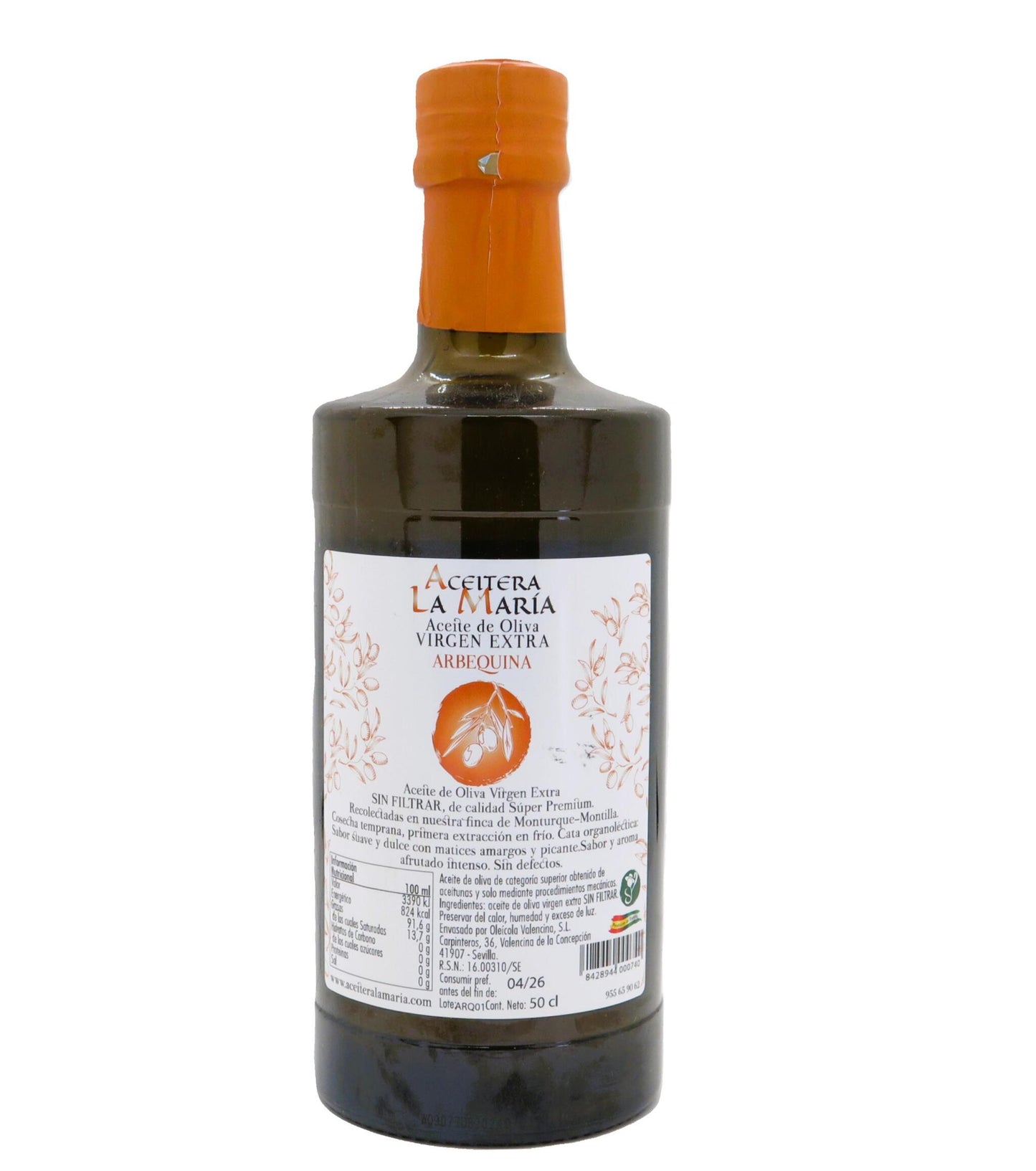 Aceite De Oliva Virgen Extra 50 Cl Cristal Arbequina Cosecha 2025/2026_1