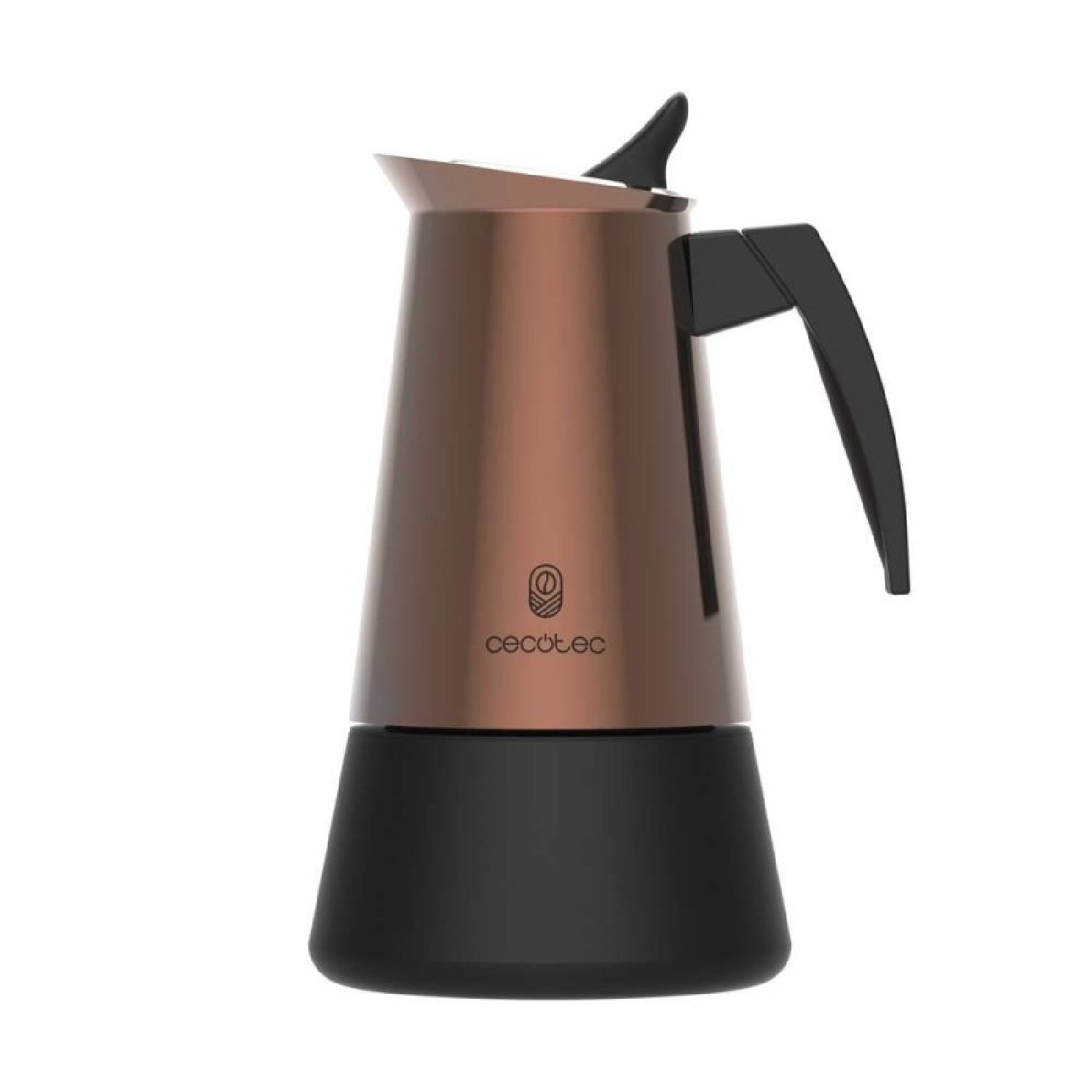 Cecotec Cafetera Italiana Piccolina 600 Bronze. 300ml, 6 Tazas De Café, Acero Inoxidable, Apta Todas Superficies, Filtro_1