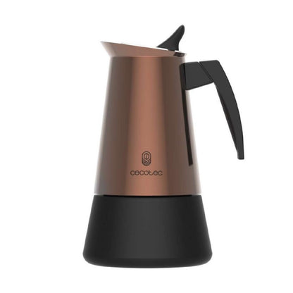 Cecotec Cafetera Italiana Piccolina 600 Bronze. 300ml, 6 Tazas De Café, Acero Inoxidable, Apta Todas Superficies, Filtro_1