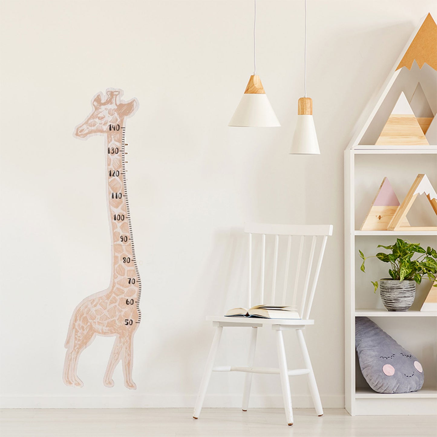Well Home Medidor De Altura De Jirafa De Madera H.140cm