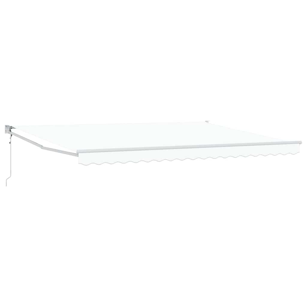 Toldo Retráctil Blanco 450 X 300 X 165 Cm Poliéster Y Metal_0