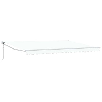Toldo Retráctil Blanco 450 X 300 X 165 Cm Poliéster Y Metal_0