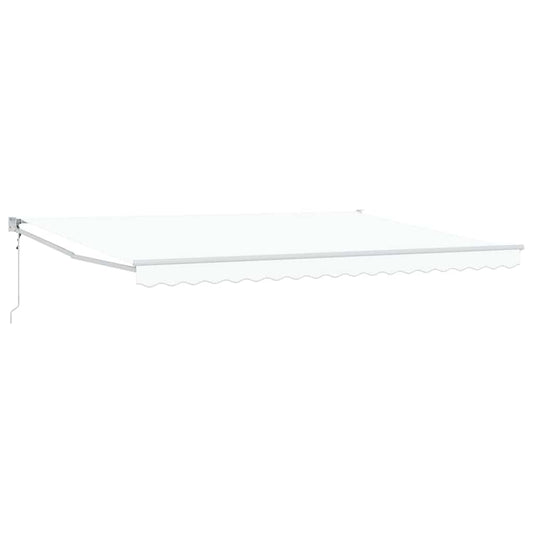 Toldo Retráctil Blanco 450 X 300 X 165 Cm Poliéster Y Metal_0