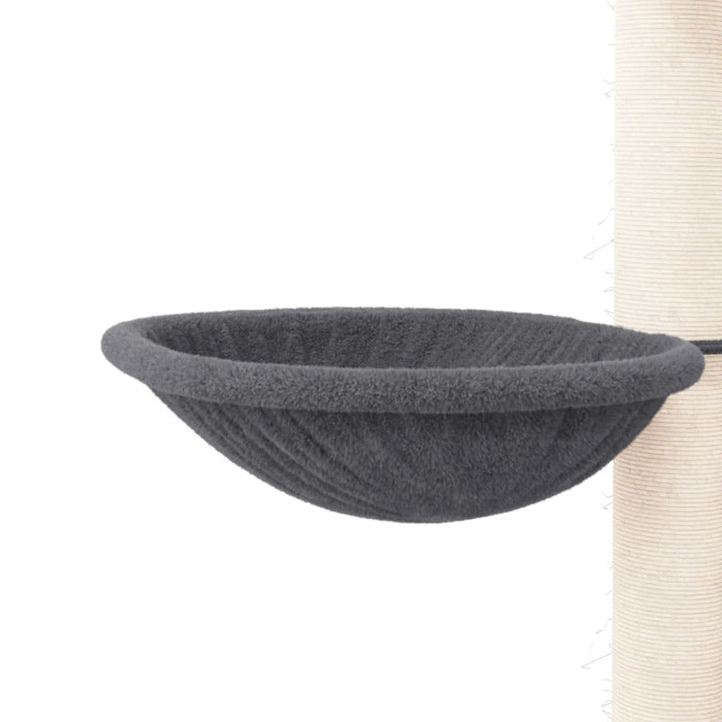 Vidaxl Rascador Para Gatos Con Postes De Sisal Gris Oscuro 94 Cm_5