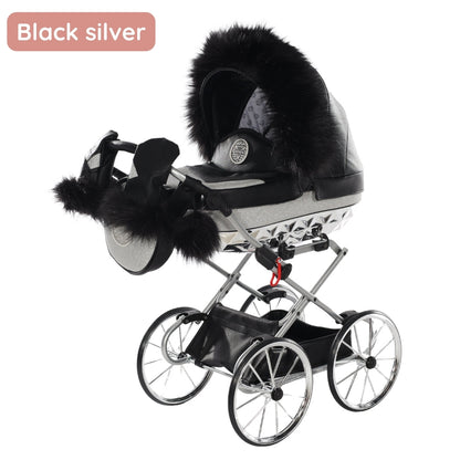 Carro De Muñecas Hand Craft Glitter Satin Classic Black / Silver_2
