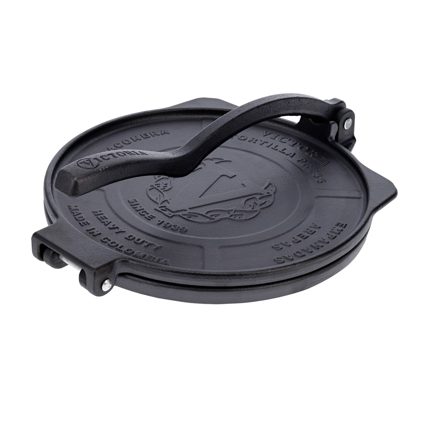 Victoria Prensa Tortillera Para Tortillas Mexicanas Hierro Fundido Hd Curado 20cm, Pataconera Colombiana, 34214, Negro_0