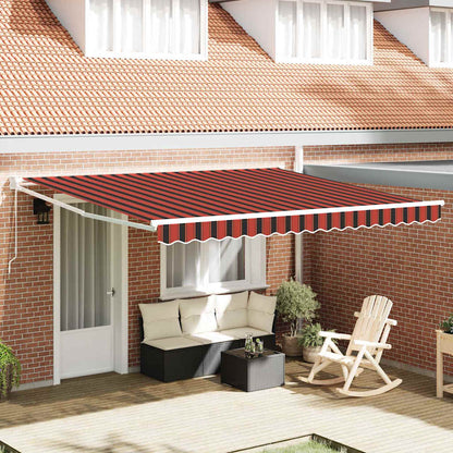 Toldo Retráctil Amarillo Y Naranja 400 X 350 Cm_1