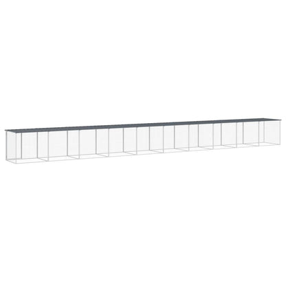 Vidaxl Gallinero Con Techo Acero Galvanizado Antracita 1003x98x90 Cm_4