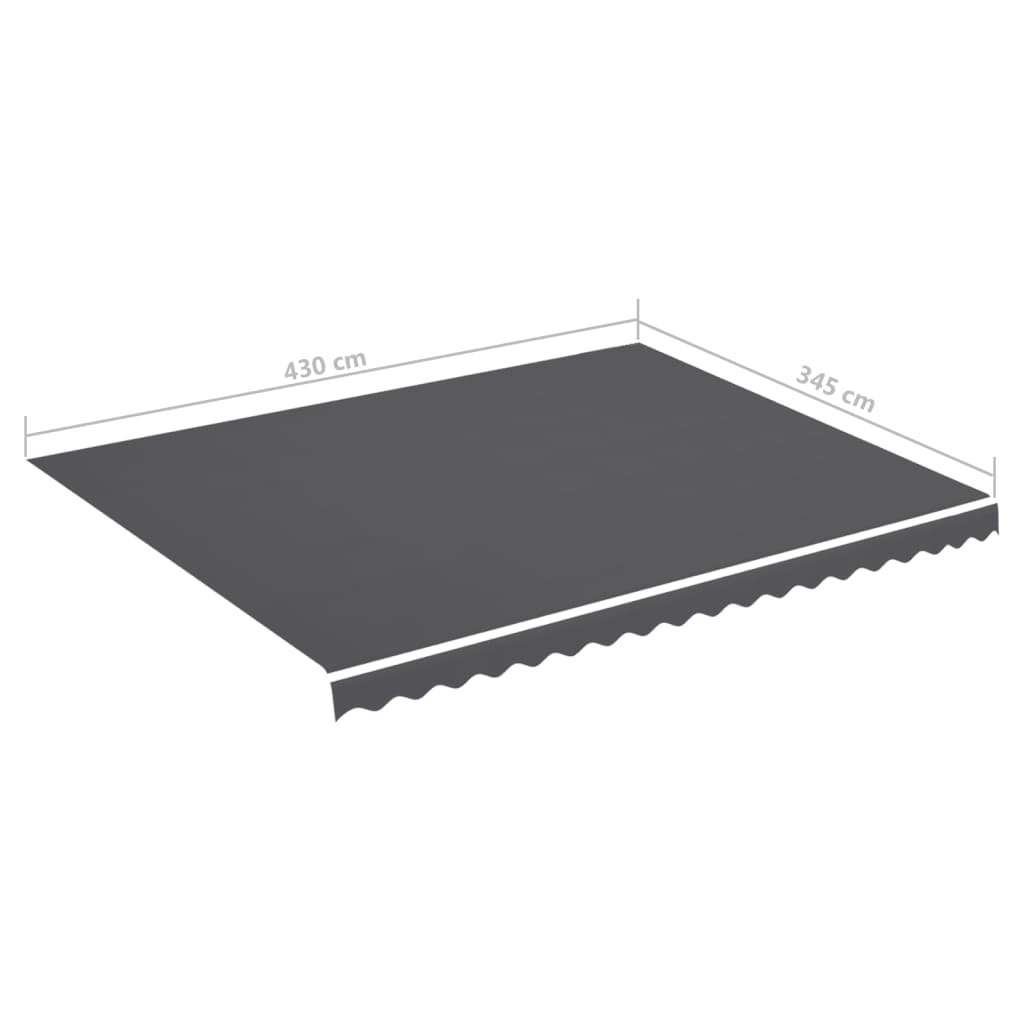Tela De Repuesto Para Toldo Gris Antracita 4,5x3,5 M Poliéster_5