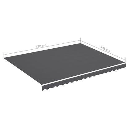 Tela De Repuesto Para Toldo Gris Antracita 4,5x3,5 M Poliéster_5