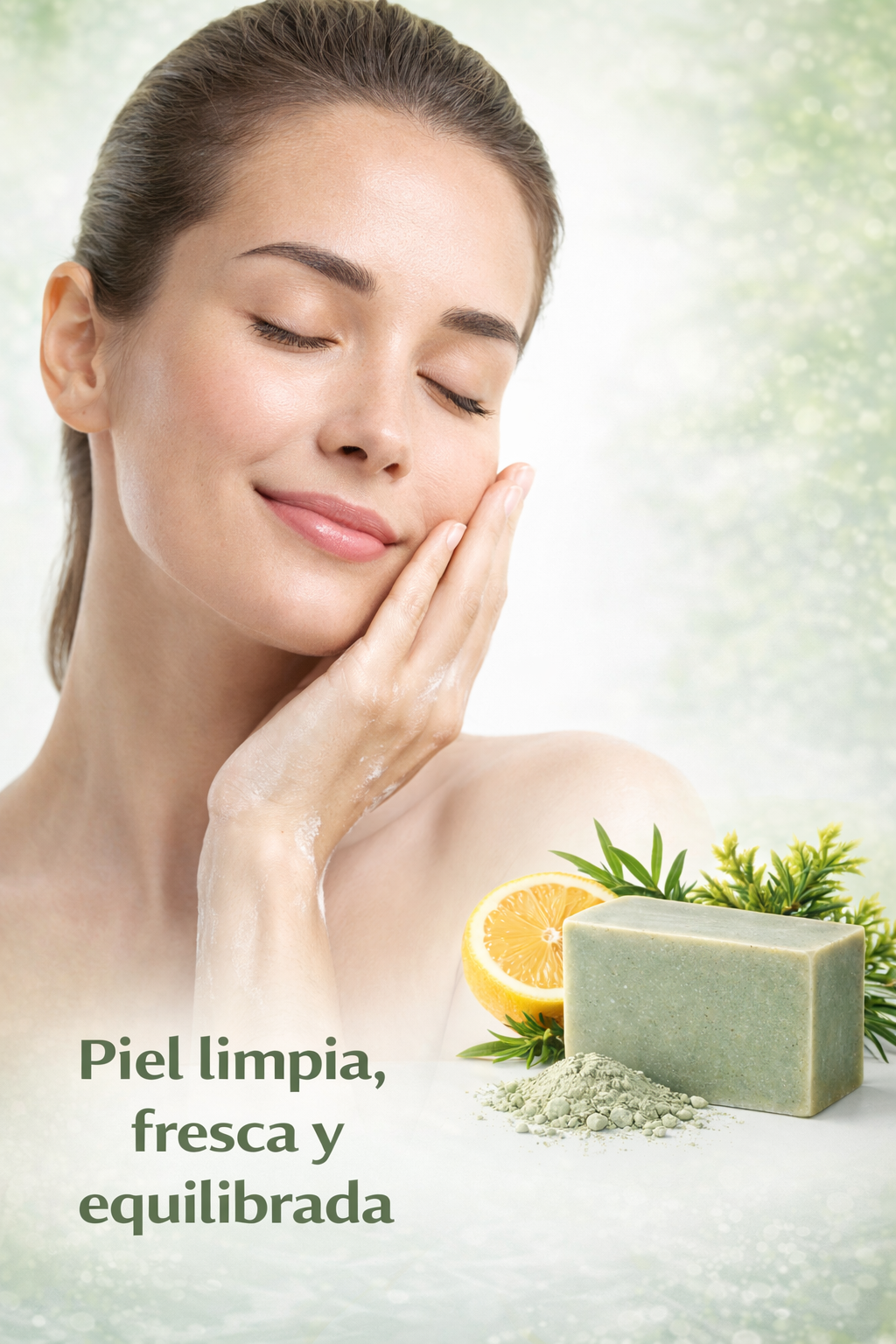 Jabón Sólido Natural De Arcilla Verde 100 G | Equilibrante Y Purificante | M&on Naturals_3