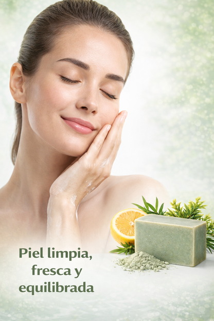 Jabón Sólido Natural De Arcilla Verde 100 G | Equilibrante Y Purificante | M&on Naturals_3