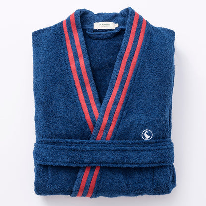 Albornoz Azul Marino M/l 320gsm 100% Algodón Con Logo Bordado El Ganso