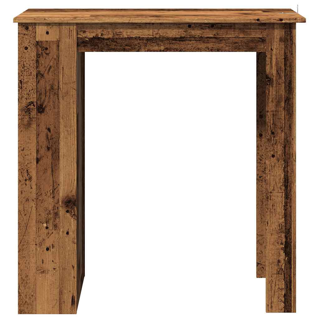 Mesa Bar Con Estante Almacenaje Envejecida 102x50x103,5 Cm_2
