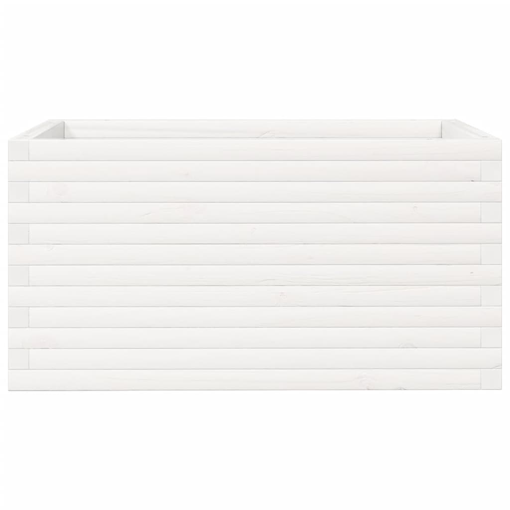 Jardinera De Madera Maciza De Pino Blanco 90x60x45,5 Cm_4