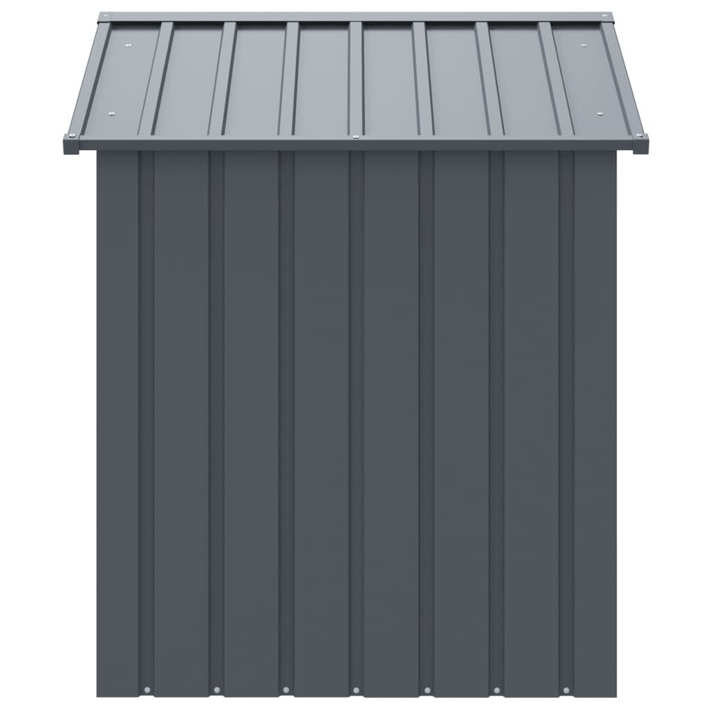 Vidaxl Caseta Perros Con Tejado Acero Galvanizado Gris 117x103x123cm_3