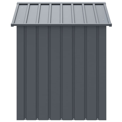 Vidaxl Caseta Perros Con Tejado Acero Galvanizado Gris 117x103x123cm_3