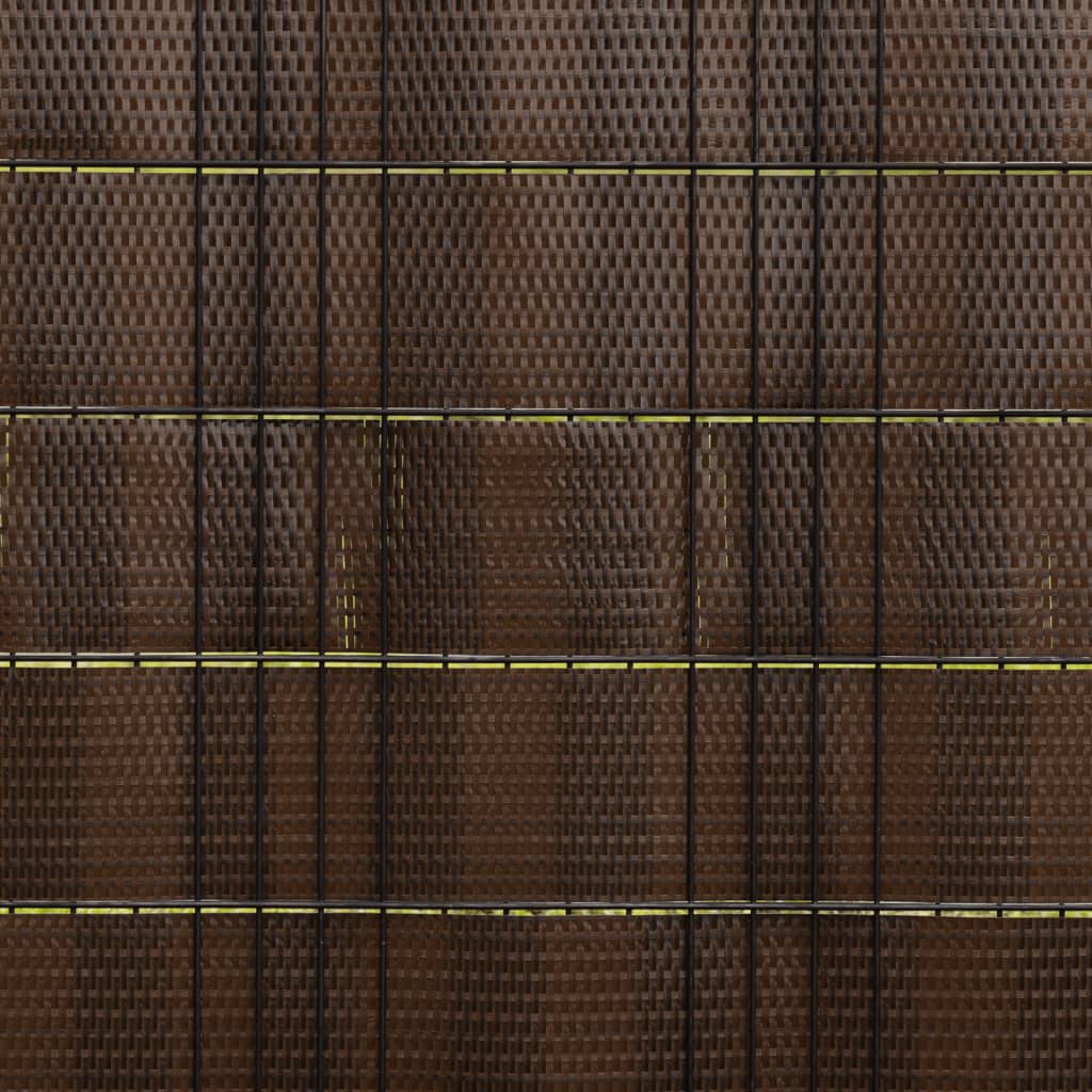 Toldos De Balcón 10 Uds Ratán Sintético Marrón Negro 255x19 Cm / Vetonek_4