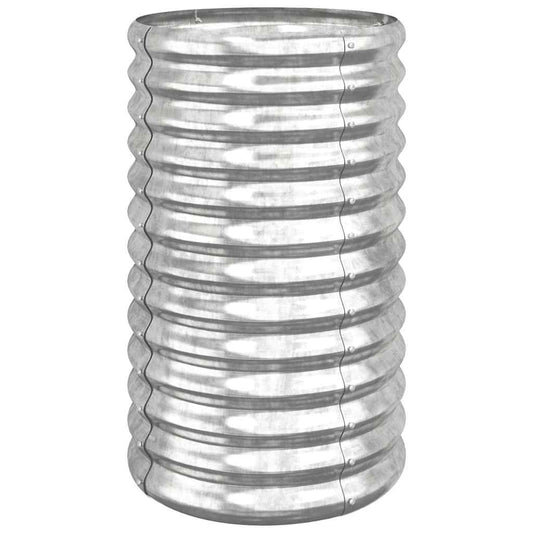 Jardinera De Acero Galvanizado Plateado 40x40x68 Cm_0