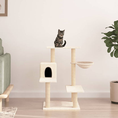 Vidaxl Rascador Para Gatos Con Postes De Sisal Color Crema 82,5 Cm_1