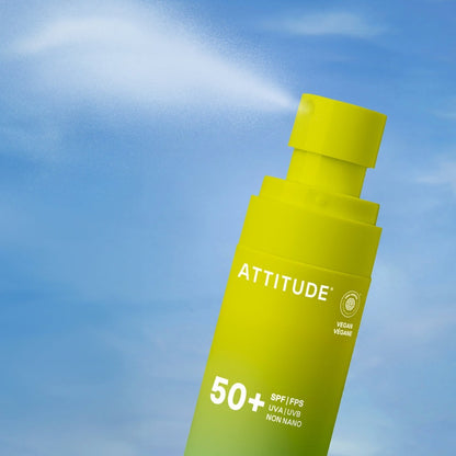 Mineral sunscreen Spray Face & Body SPF 50 unscented Attitude Sunly 75 ml