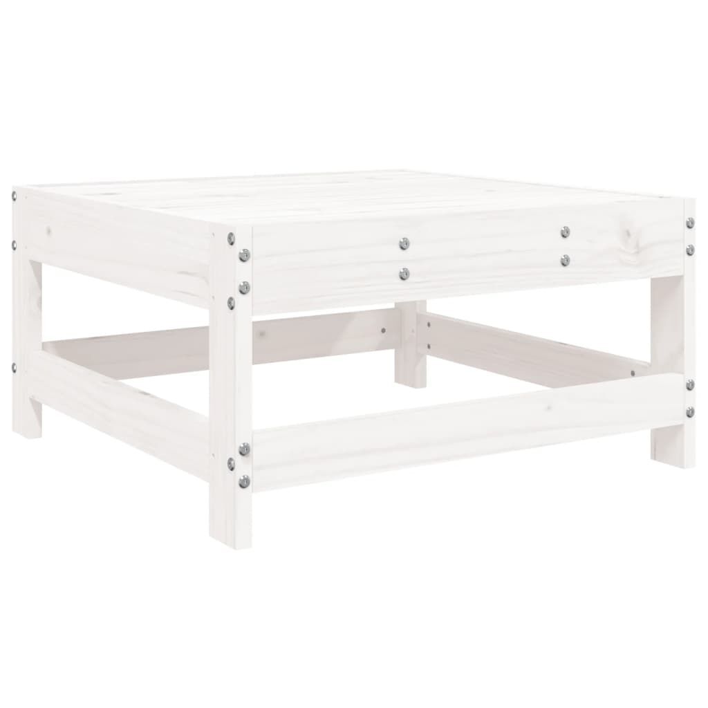Vidaxl Juego De Sofás De Jardín 5 Piezas Madera Maciza De Pino Blanco_4