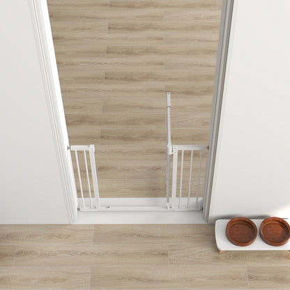 Pawhut Barrera De Seguridad Para Niños Y Perros Ancho De 76-102 Cm Blanco_4