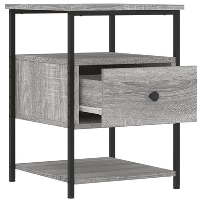 Mesita De Noche Madera De Ingeniería Gris Sonoma 40x42x56 Cm_3