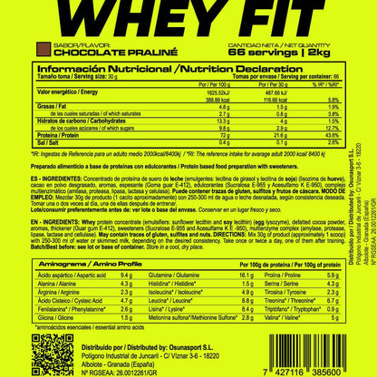 Whey Fit - 2kg - Chocolate Praliné - Aumenta La Masa Muscular - Masmusculo_5