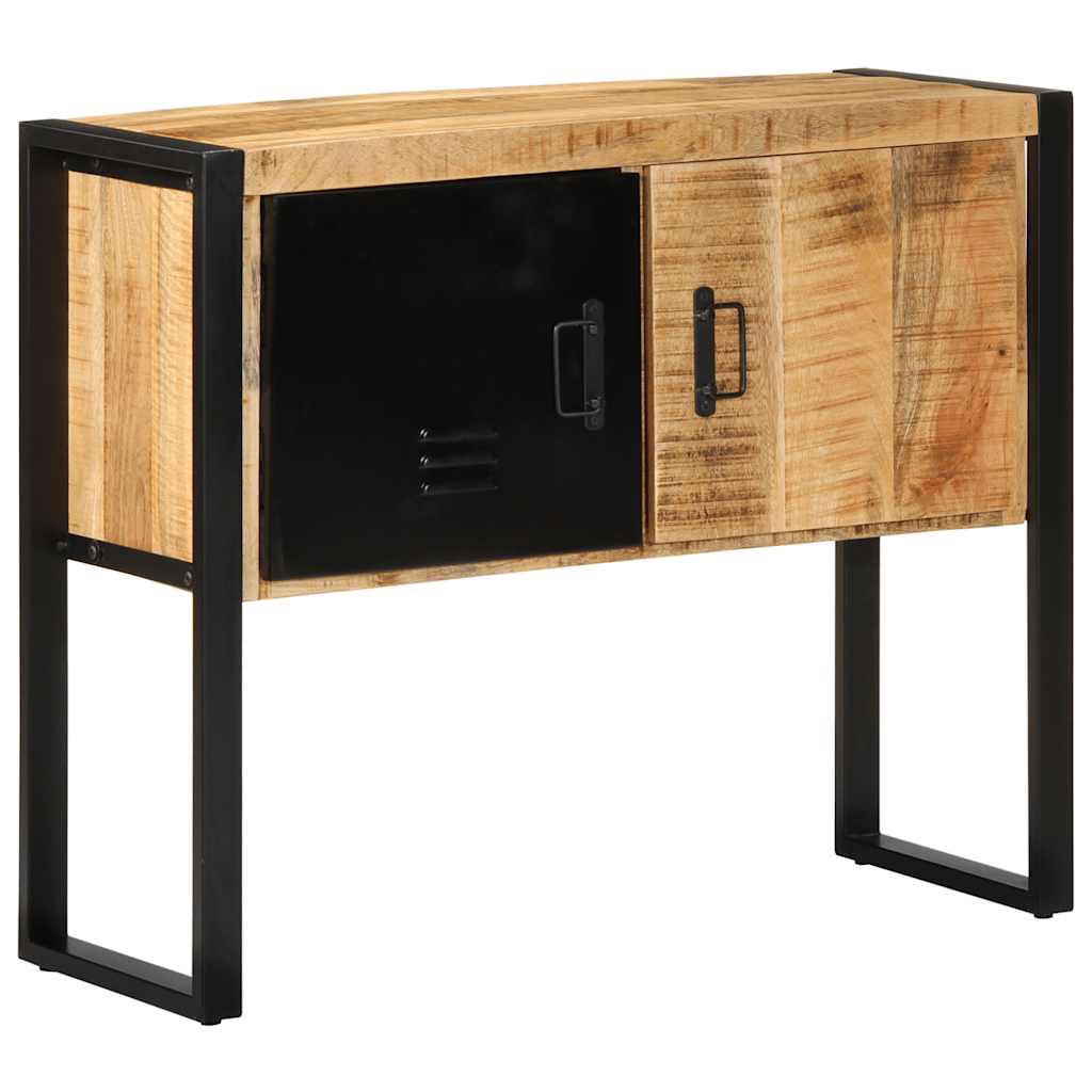 Mueble Consola Madera Maciza De Mango 90x35x75 Cm_1