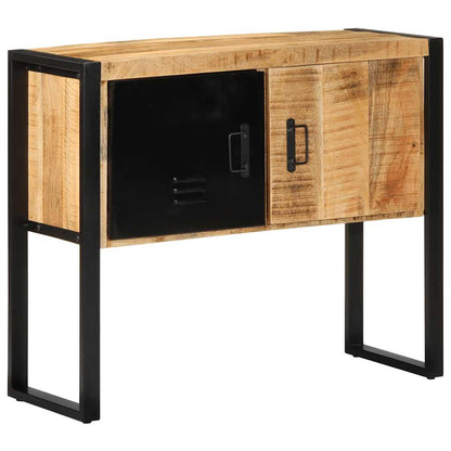 Mueble Consola Madera Maciza De Mango 90x35x75 Cm_1