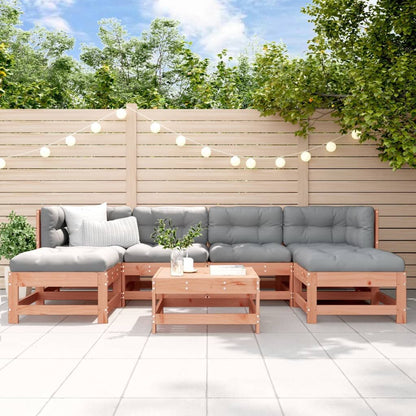 Vidaxl Juego De Muebles De Jardín 7 Pzas Madera Maciza Abeto Douglas_1