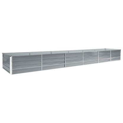 Arriate De Jardín De Acero Galvanizado Gris 480x80x45 Cm_1