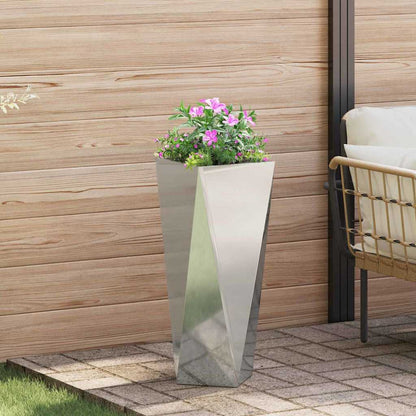 Jardinera Plateado 30 X 30 X 75 Cm Acero Galvanizado_1