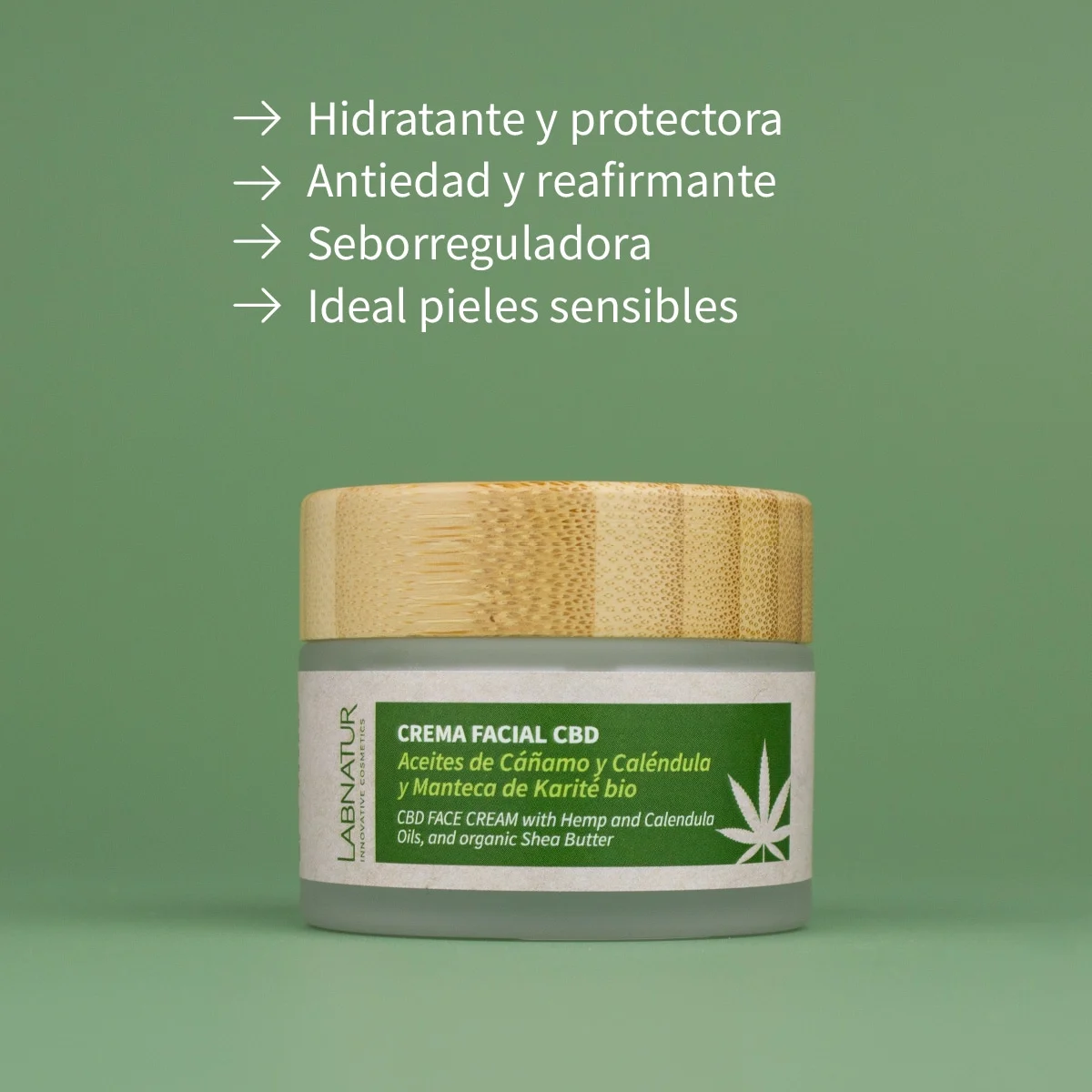 Crema Facial Cbd Labnatur 50 Ml | Hidratante | Calmante | Cuidado Facial Diario_2