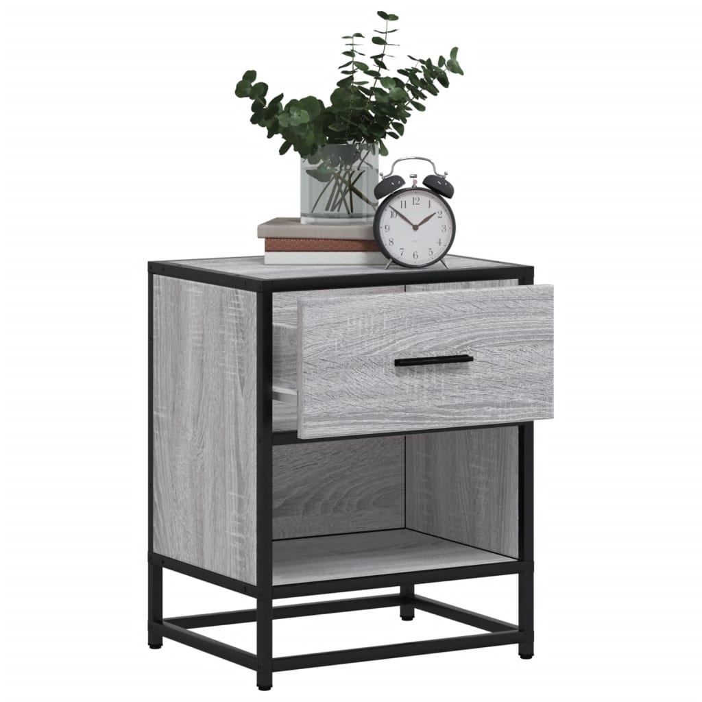 Mesitas Noche 2 Uds Madera Ingeniería Gris Sonoma 40x31x50 Cm_2