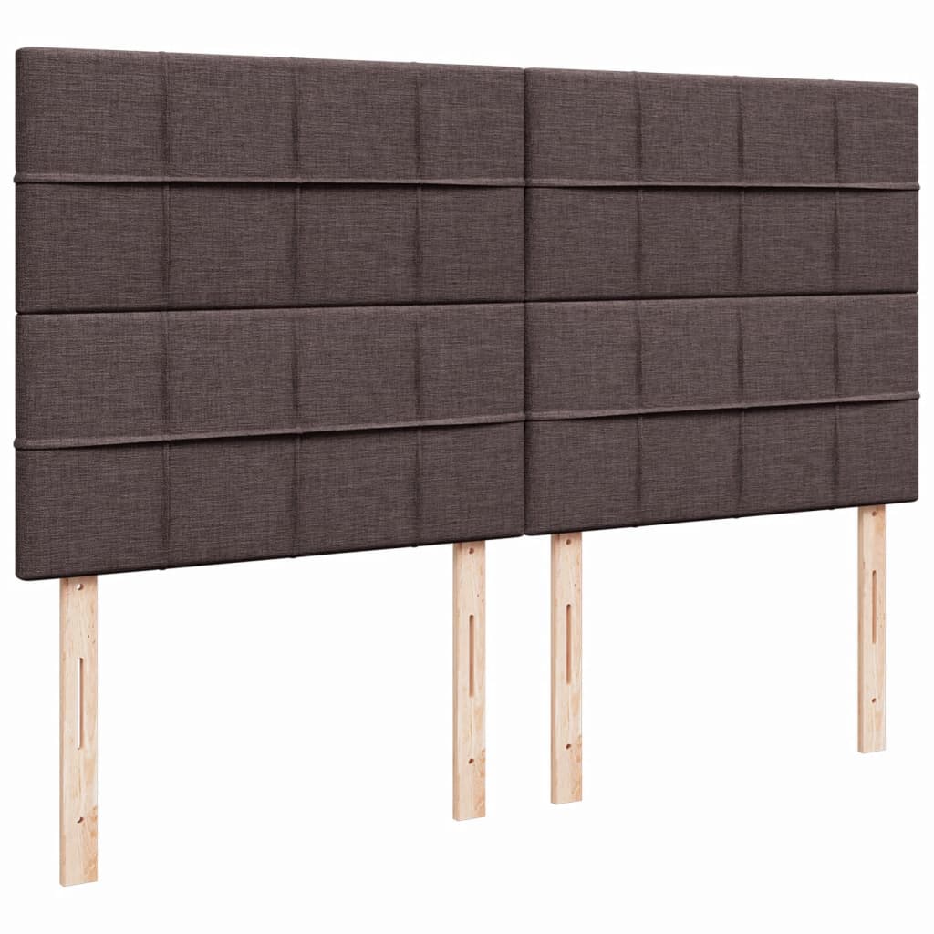 Cama Box Spring Con Colchón Tela Marrón Oscuro 200x200 Cm / Vetonek_2