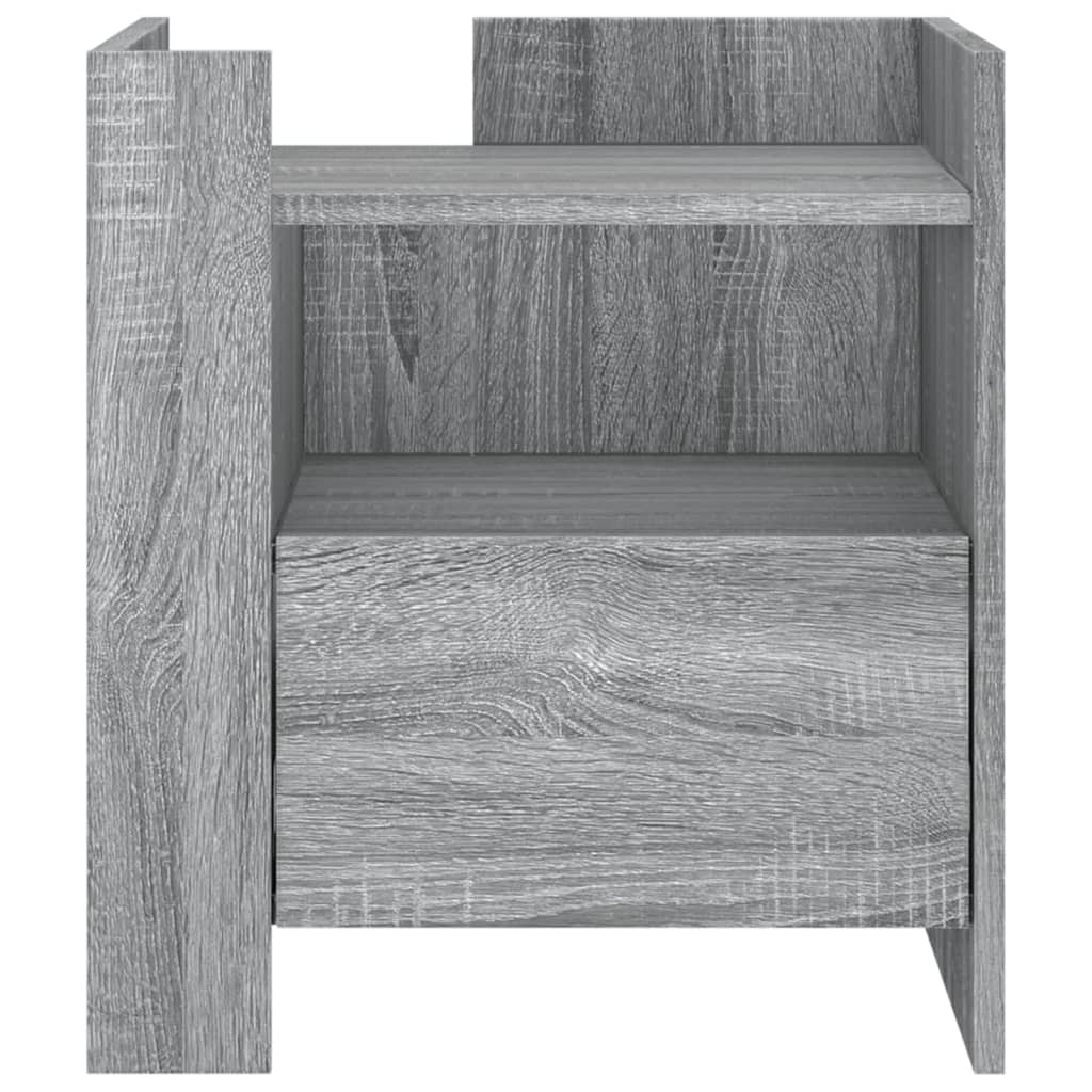 Mesita De Noche Madera De Ingeniería Gris Sonoma 45x50x50 Cm_2