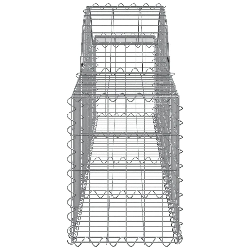 Cestas De Gaviones 12 Uds Forma De Arco Hierro 200x30x40/60 Cm_4