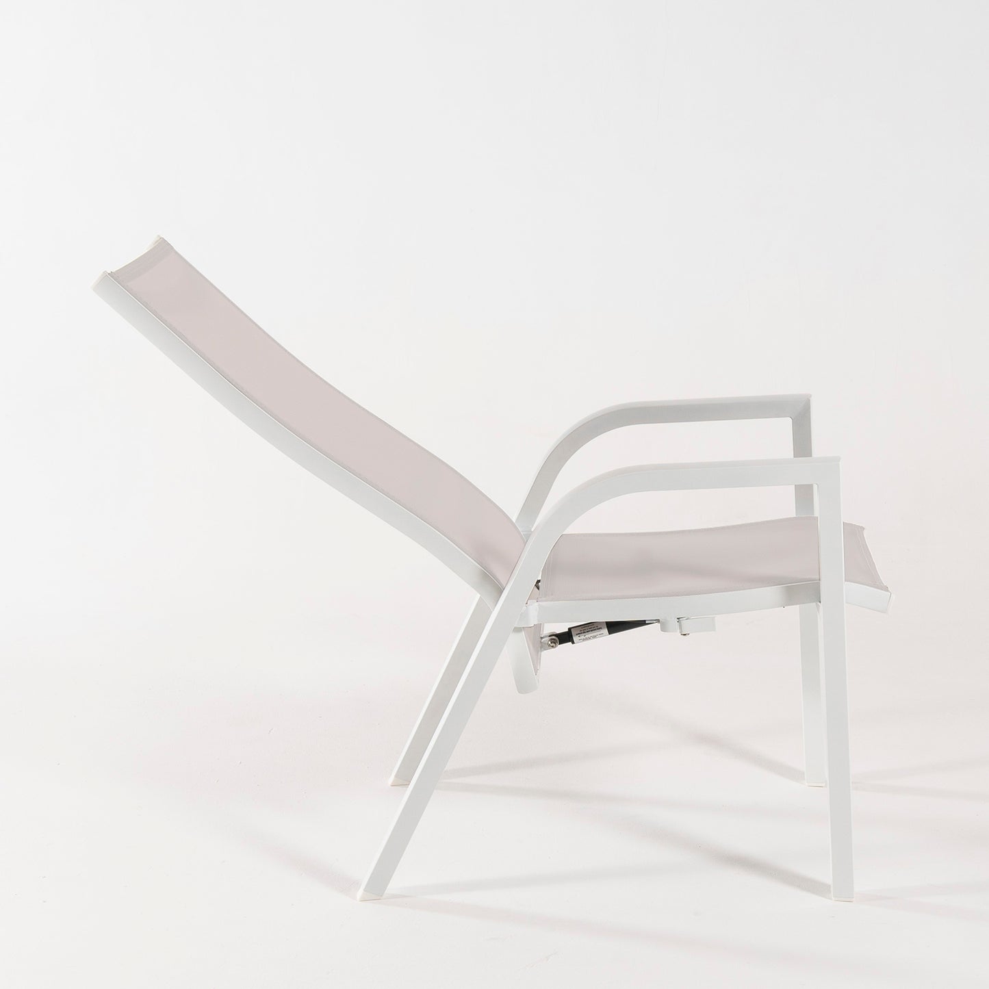Pack 2 Sillones Sillones Para Jardín, Reclinables Y Ajustables, Aluminio Y Textilene, Color Blanco, Sillon:110x57x70_3